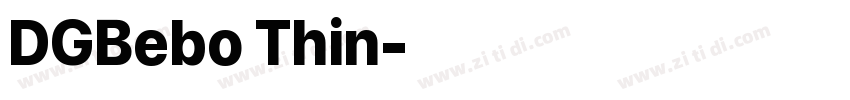 DGBebo Thin字体转换